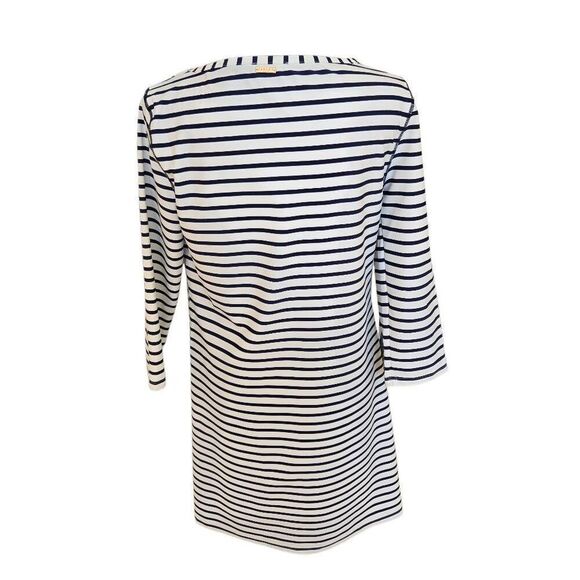 Cabana Life Womens Navy Stripe Cabana Sun Protective Shift Dress Size Medium - Picture 4 of 13